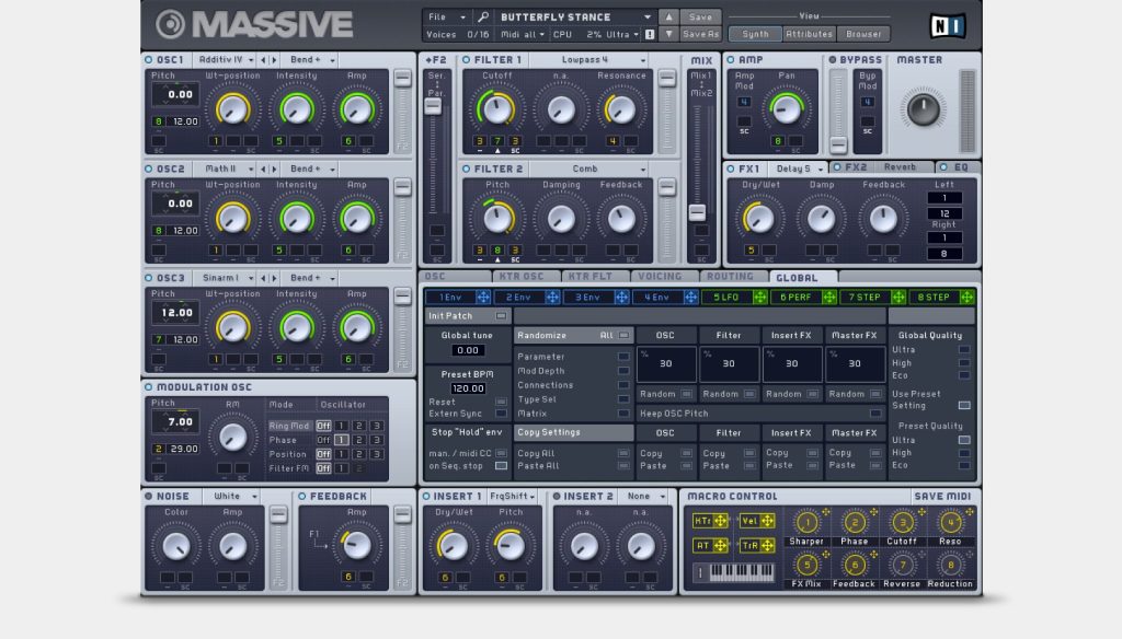 低音合成器 Native Instruments Massive v1.5.11 WiN-音浪网-音乐制作系统办公资源