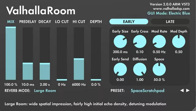 房间混响效果器 Valhalla DSP Valhalla Room v2.0.0.5 WIN-音浪网-音乐制作系统办公资源