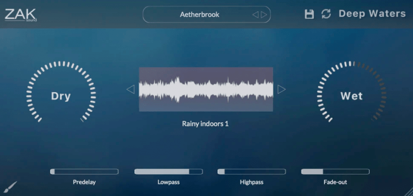 水样制成混响插件 Zak Sound Deep Waters v1.0.0 WIN/MAC-音浪网-音乐制作系统办公资源