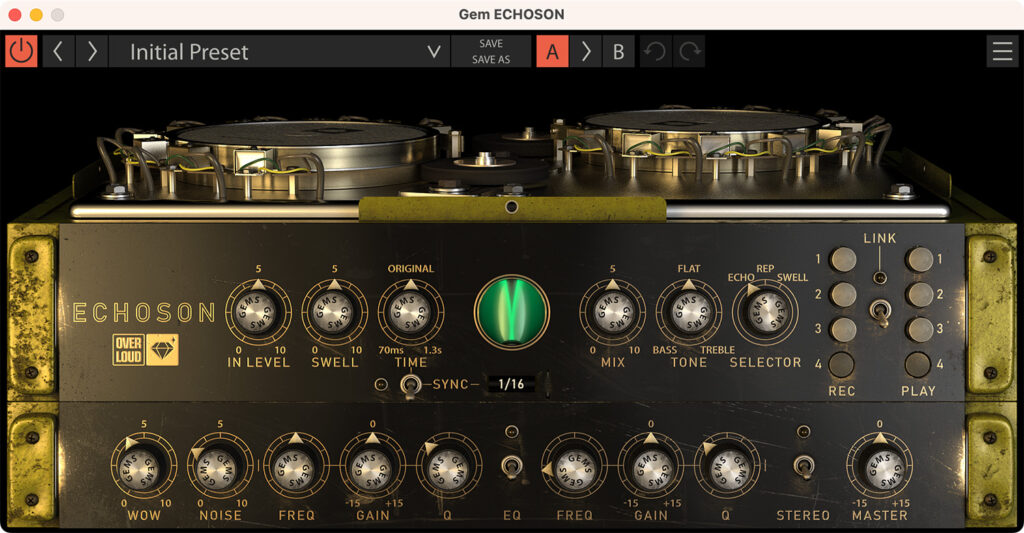 传奇磁鼓延迟回音插件 Overloud Gem ECHOSON v1.0.7 WiN/MAC-音浪网-音乐制作系统办公资源