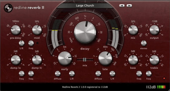 低延迟数字混响效果器 112dB Redline Reverb 2 v1.0.0 WiN（更新为R2R版）-音浪网-音乐制作系统办公资源