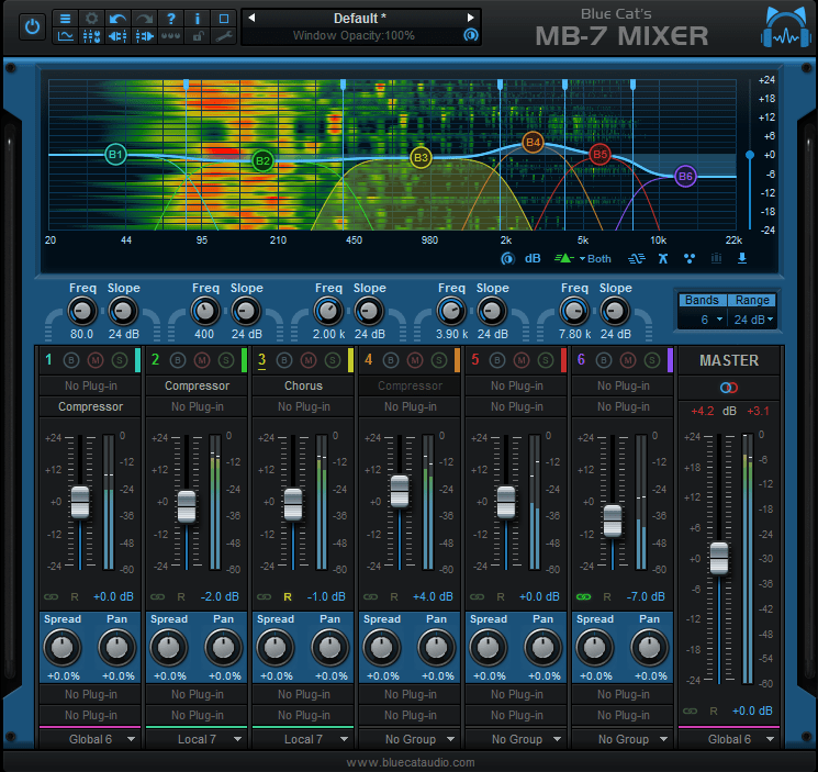 蓝猫多段混音效果插件 Blue Cat Audio Blue Cats MB-7 Mixer v3.55 WIN/MAC-音浪网-音乐制作系统办公资源