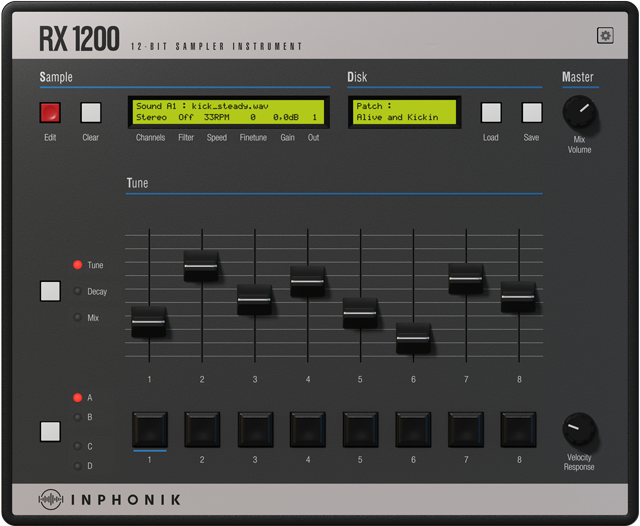 12bit传奇节拍采样器 Inphonik RX1200 v1.0.1 WIN&MAC&LiNUX-音浪网-音乐制作系统办公资源