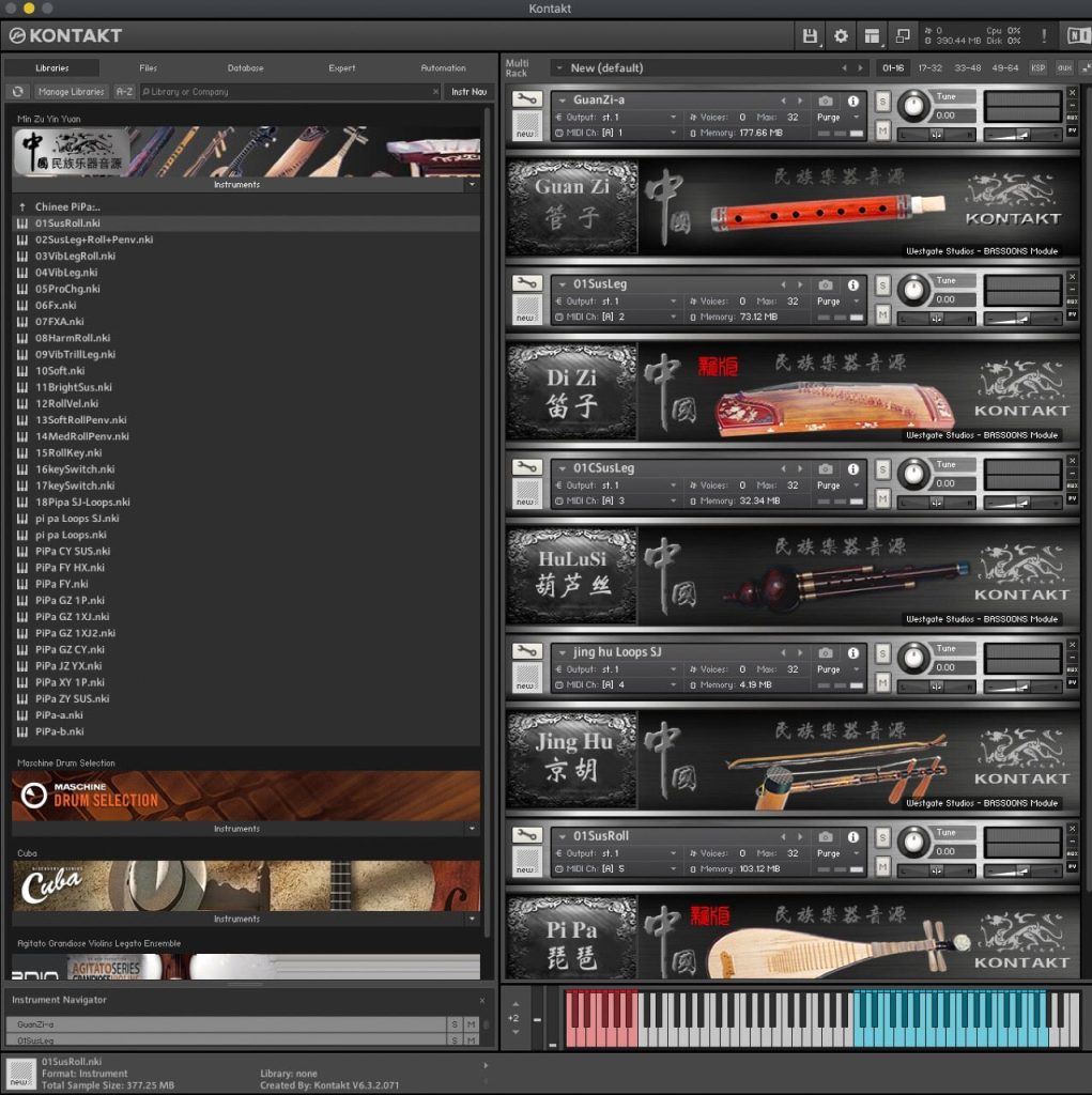 中国民族乐器空音3代康泰克版 Kong Audio Chinee Kontakt 24件套移植版 大文件-音浪网-音乐制作系统办公资源