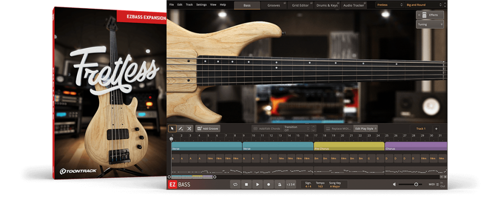 无品顶级贝司升级 Toontrack Fretless EBX v1.0.2 Update ONLY Windows/macOS-音浪网-音乐制作系统办公资源