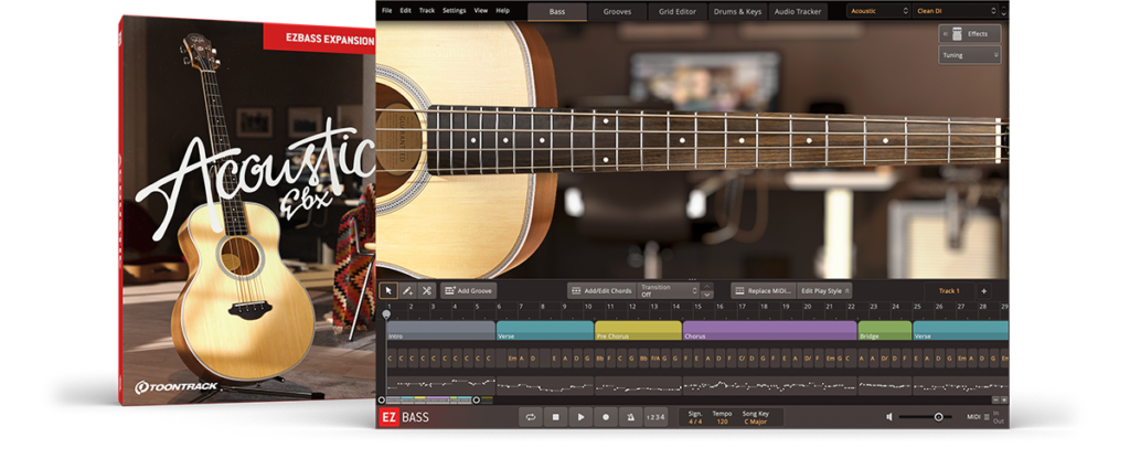 原声贝斯音色 Toontrack Acoustic EBX WIN/MAC-音浪网-音乐制作系统办公资源