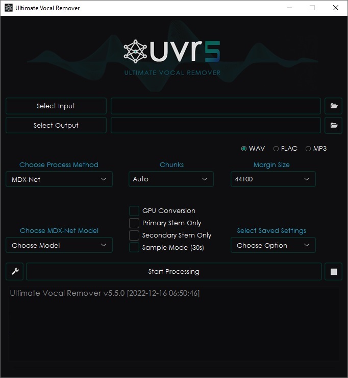 AI人声提取 Ultimate Vocal Remover GUI v5.5.0 WiN-音浪网-音乐制作系统办公资源