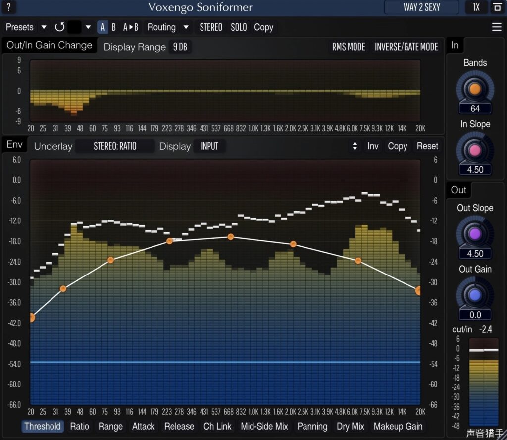 频谱动态效果器 Voxengo Soniformer Spectral Dynamics Processor v3.14 WIN-音浪网-音乐制作系统办公资源