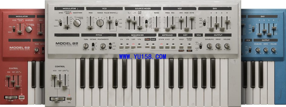 80年代硬件仿真合成器 Softube Model 82 Sequencing Mono Synth v2.5.67 WIN-音浪网-音乐制作系统办公资源