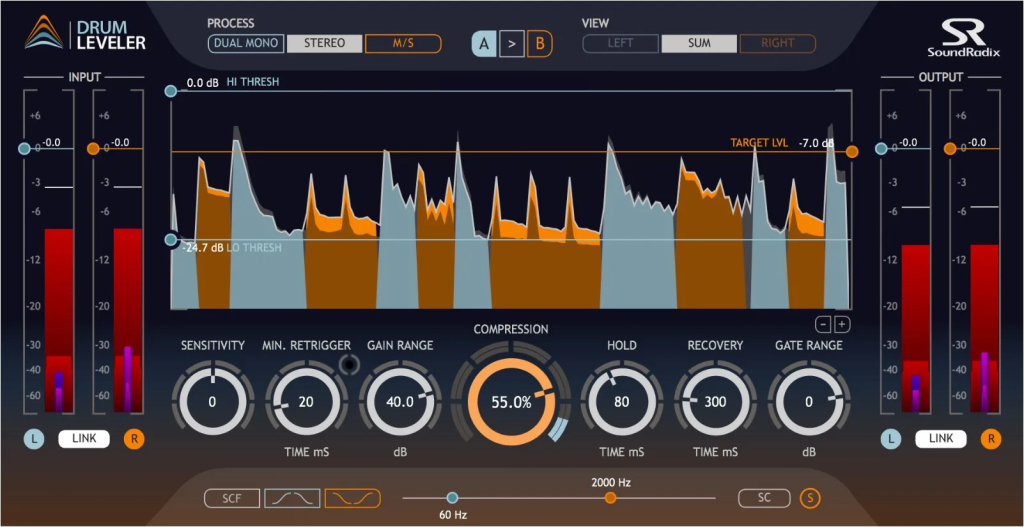 鼓组动态增益插件 Sound Radix Drum Leveler v1.2.0 WIN-音浪网-音乐制作系统办公资源