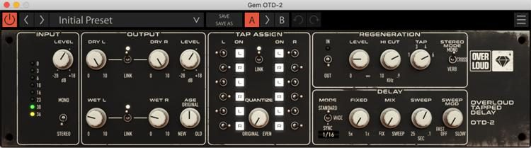 模拟延迟效果器 Overloud Gem OTD-2 v1.0.5 WIN/MAC-音浪网-音乐制作系统办公资源