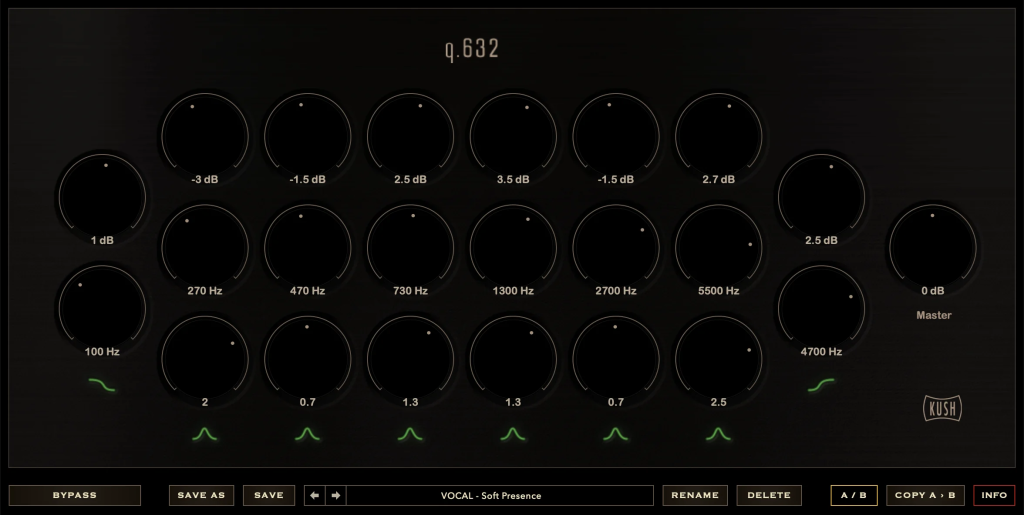 母带均衡器 Kush Audio Q 632 v1.0.1 WIN-音浪网-音乐制作系统办公资源