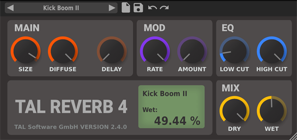 高品质板式混响 Togu Audio Line Tal-Reverb-4 v2.4.0 x64-音浪网-音乐制作系统办公资源