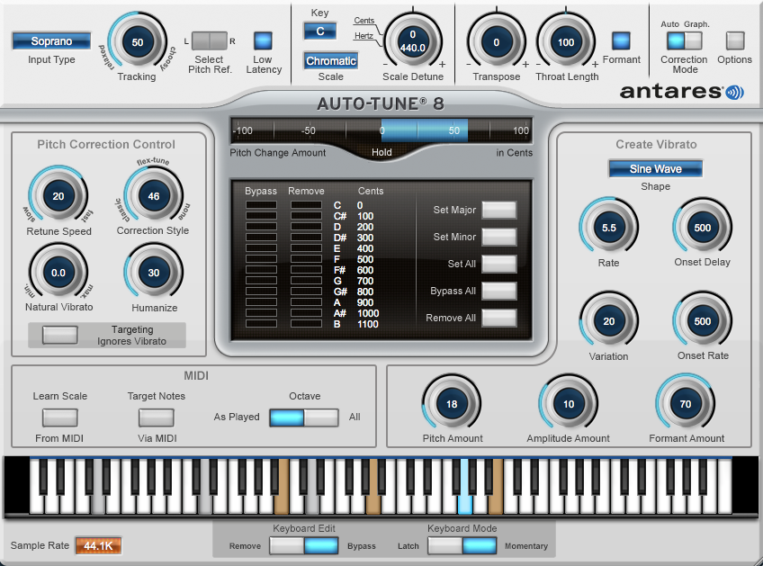 Antares Auto Tune 8.1.1 人声音高修正电音制作插件 Win-音浪网-音乐制作系统办公资源