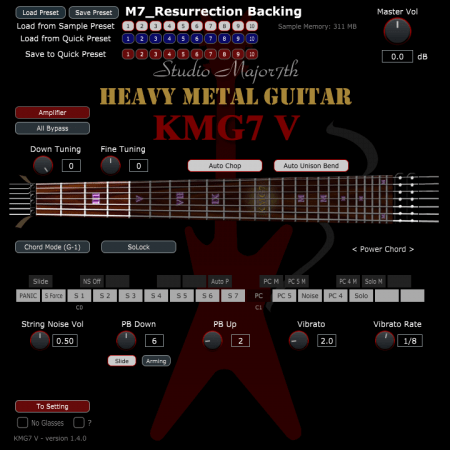 Studio Major 7th KMG7V v1.4.1重金属的 7 弦吉他 WIN-音浪网-音乐制作系统办公资源