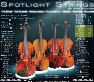 Kirk Hunter Spotlight Strings 猎人焦点弦乐 Windows/MacOS 康泰克音色-音浪网-音乐制作系统办公资源