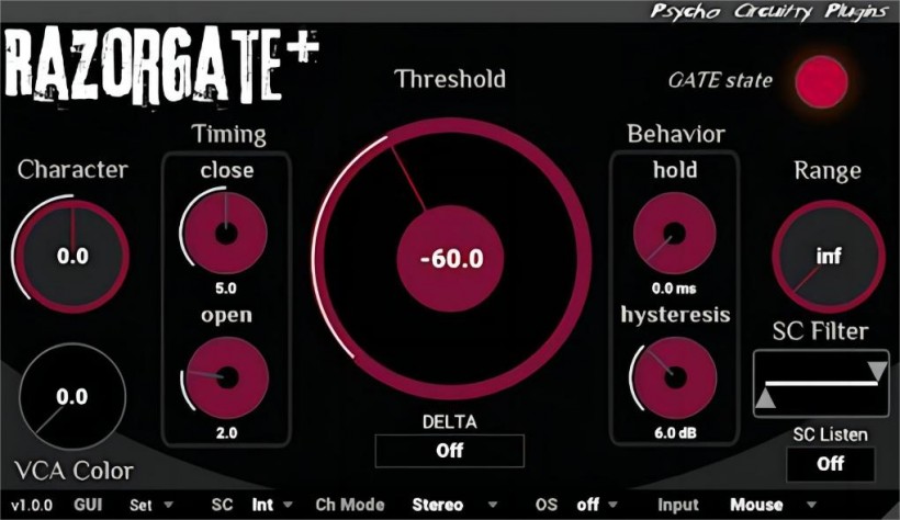 Psycho Circuitry Razorgate (Dynamics Processor) V1.0.1 WIN&MAC-音浪网-音乐制作系统办公资源