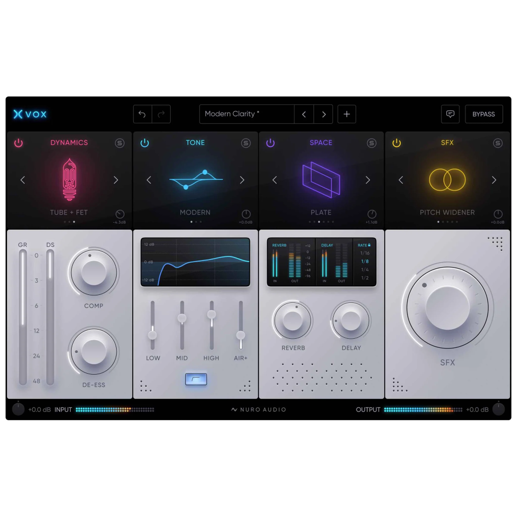 终极智能人声混音效果器 Nuro Audio Xvox v1.1.1 MAC U2B-音浪网-音乐制作系统办公资源