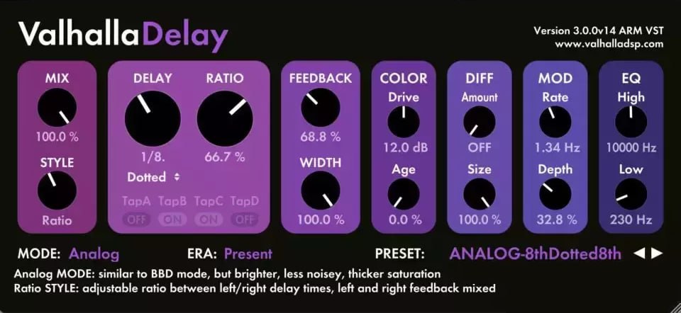 Valhalla DSP Valhalla Delay v3.0.0 Incl Patched and Keygen-R2R WIN-音浪网-音乐制作系统办公资源