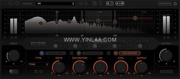 多频段饱和效果器插件 MIA Laboratories 990 Spark Multiband v1.0.0-R2R WIN-音浪网-音乐制作系统办公资源